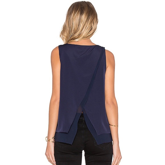 1. STATE Short Sleeve Double Layer Tank Top - Picture 3 of 6